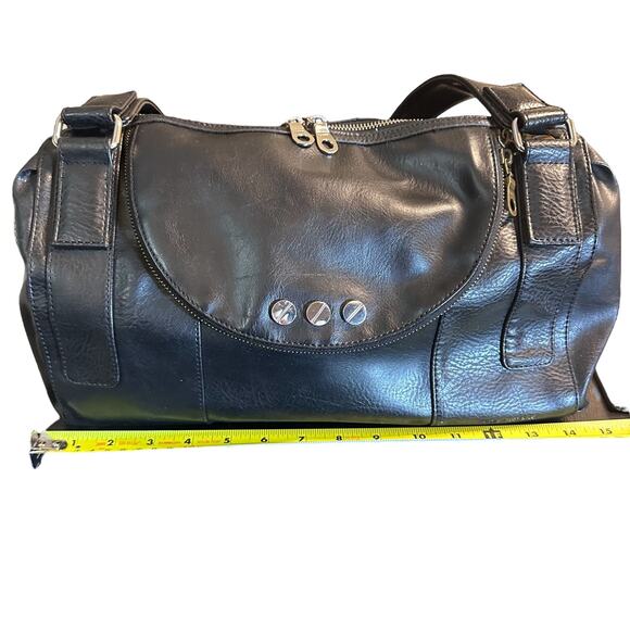 Matt & Nat Black Vegan Leather Satchel Shoulder Bag - Picture 8 of 9